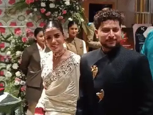 Kuldeep Yadav’s Grand Wedding Entry in Vintage Car, Blessings from Yogi & Akhilesh Steal the Show
