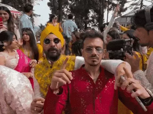 Kuldeep Yadav Grooves with Bride at Haldi Ceremony; Yuzvendra Chahal Dances at Pre-Wedding Festivities
