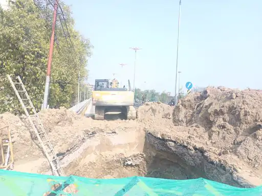 Three Departments Held Responsible for Green Corridor Road Cave-In