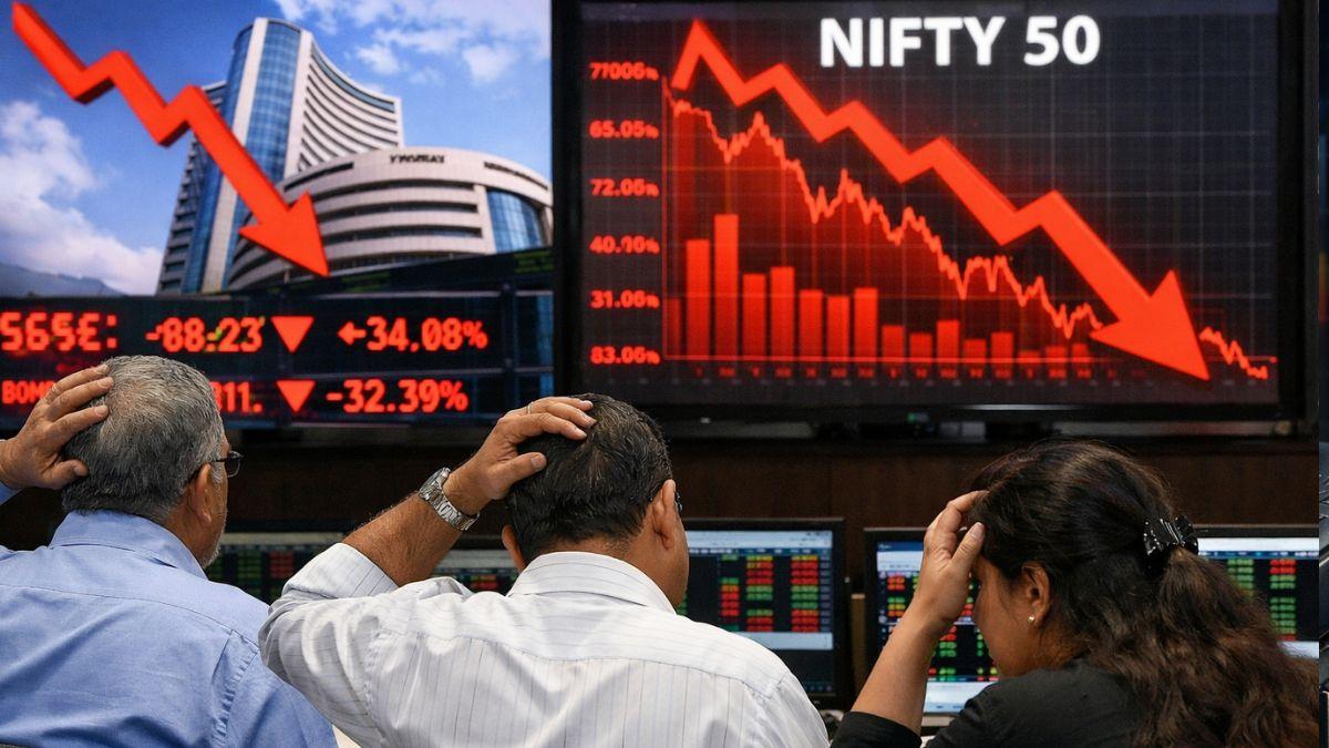 कच्चे तेल में उछाल से सहमा बाजार, सेंसेक्स 550 अंक टूटा