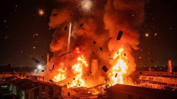 कौशाम्बी में पटाखा फैक्टरी में भीषण विस्फोट, मनौरी बाजार दहला; कई मौतें, दर्जनों घायल