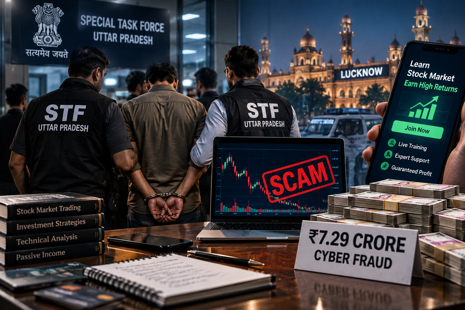 Lucknow Cyber Fraud: ₹7.29 करोड़ की ठगी, आरोपी गिरफ्तार