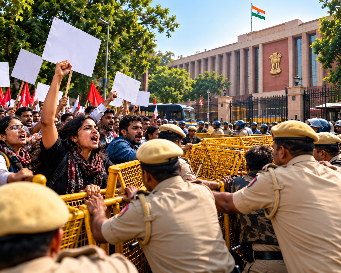 Delhi ECI March: 150–200 Detentions और SIR Protest का बड़ा सवाल