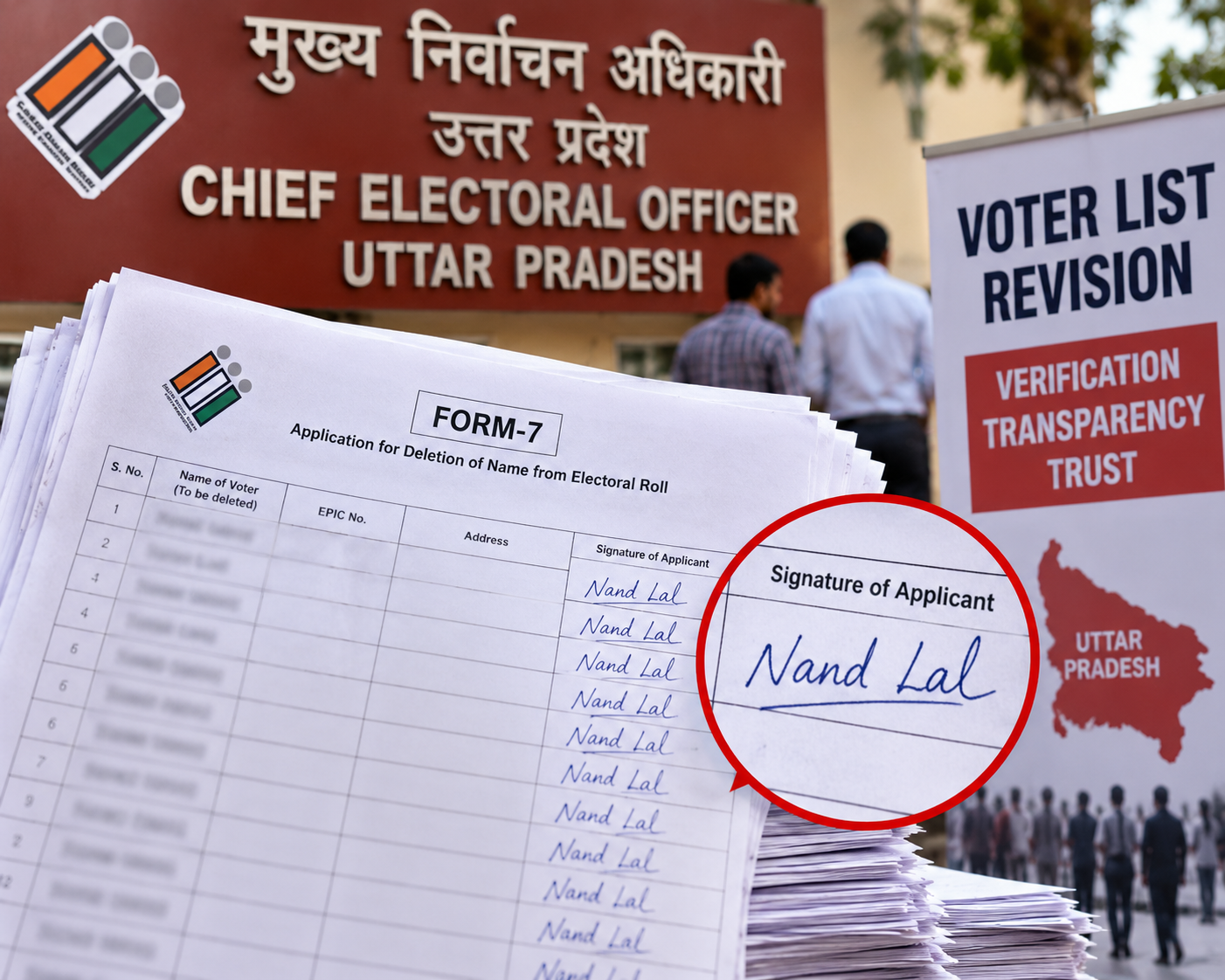 UP Voter List Controversy: 26 Nand Lal Signatures और Form-7 Case