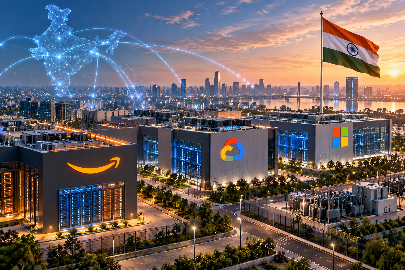 India का AI Data Centre Boom: Amazon, Google, Microsoft का बड़ा Investment
