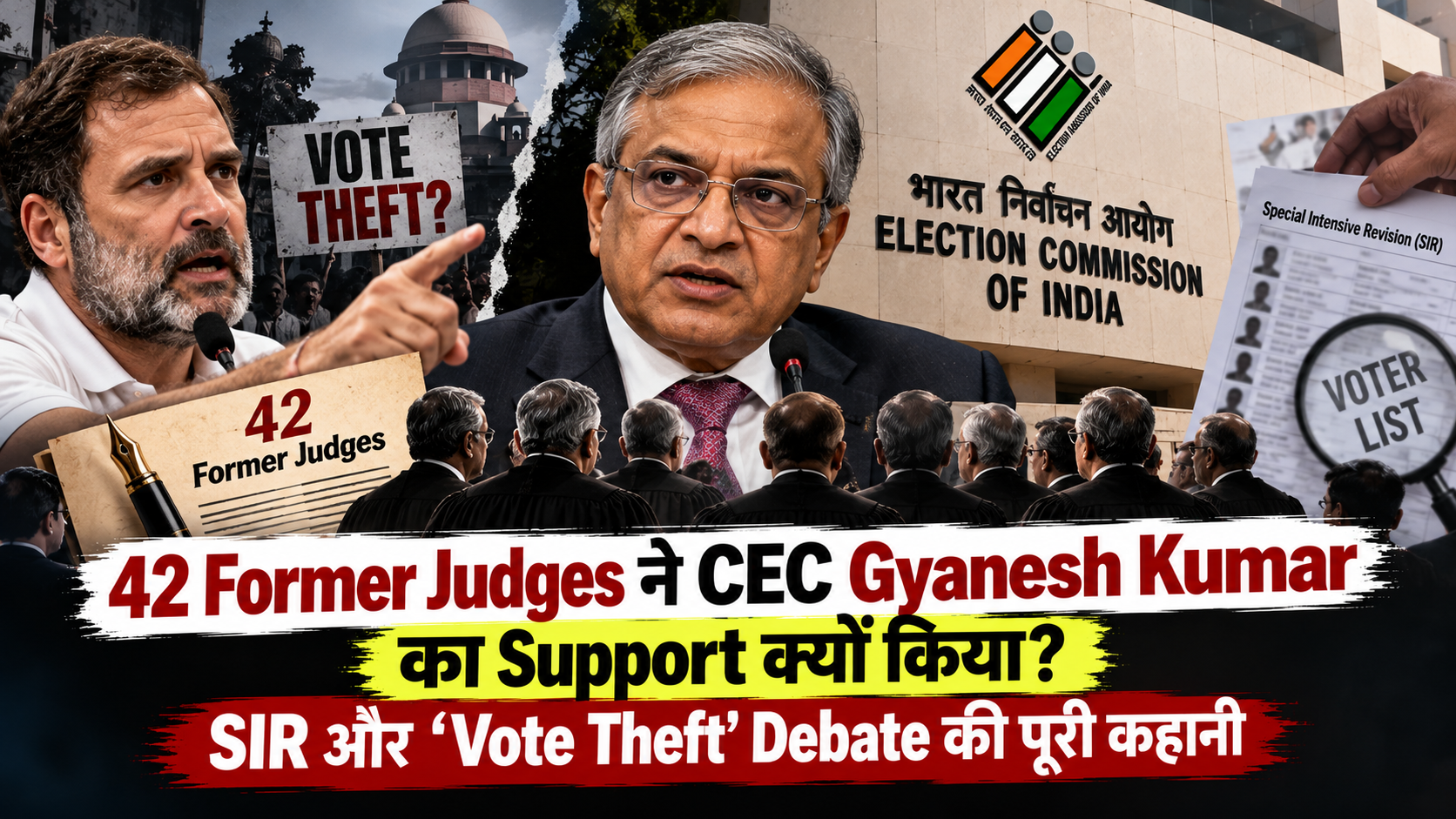 42 Former Judges ने Gyanesh Kumar का Support क्यों किया? SIR और Vote Theft Debate