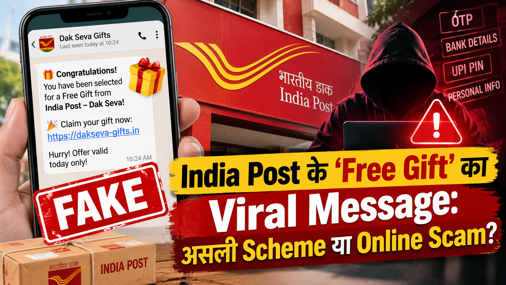 India Post Scam: ‘Free Gift’ Viral Message असली या Fake? | Online Fraud