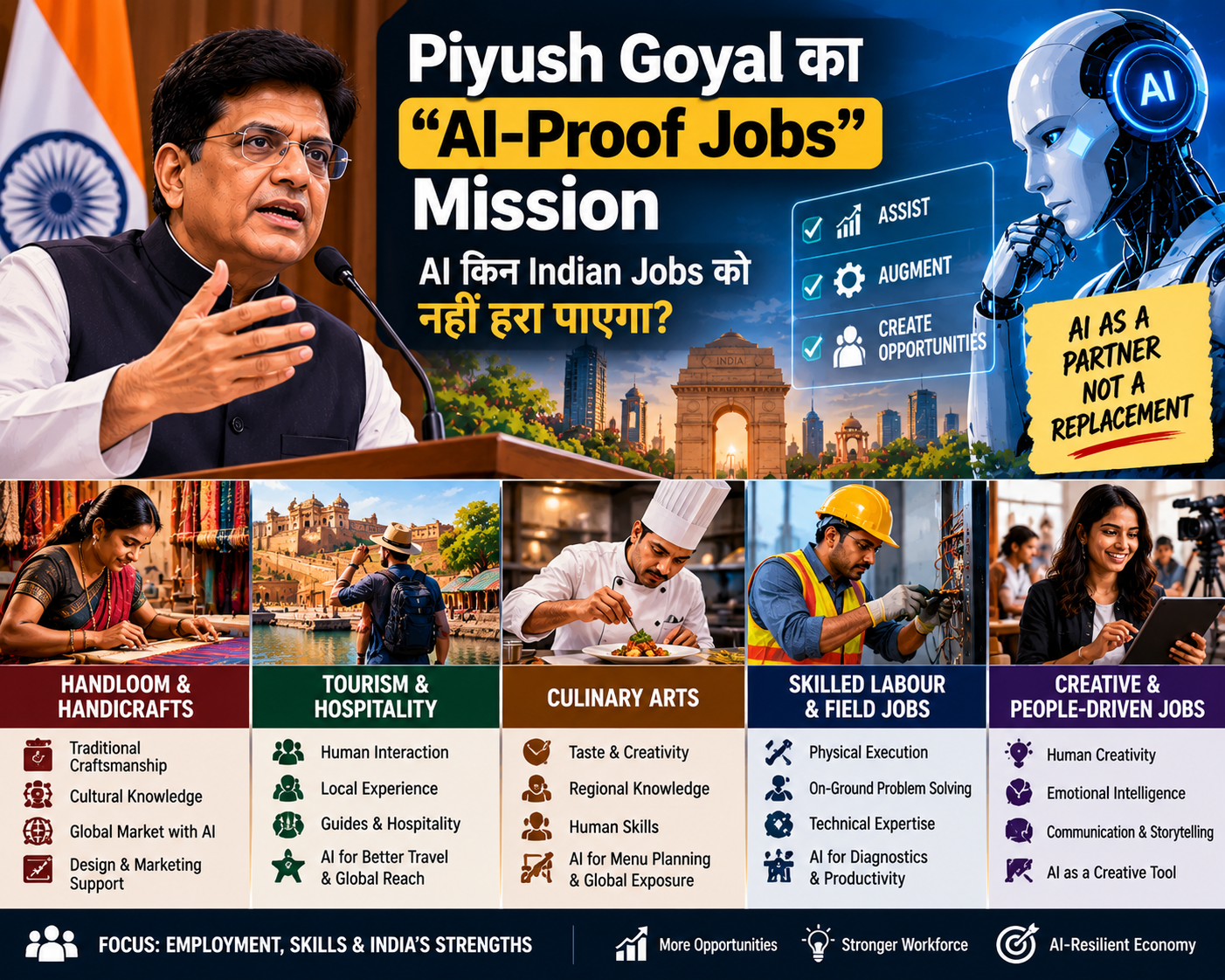 Piyush Goyal का AI-Proof Jobs Mission: कौन सी Jobs बचेंगी?