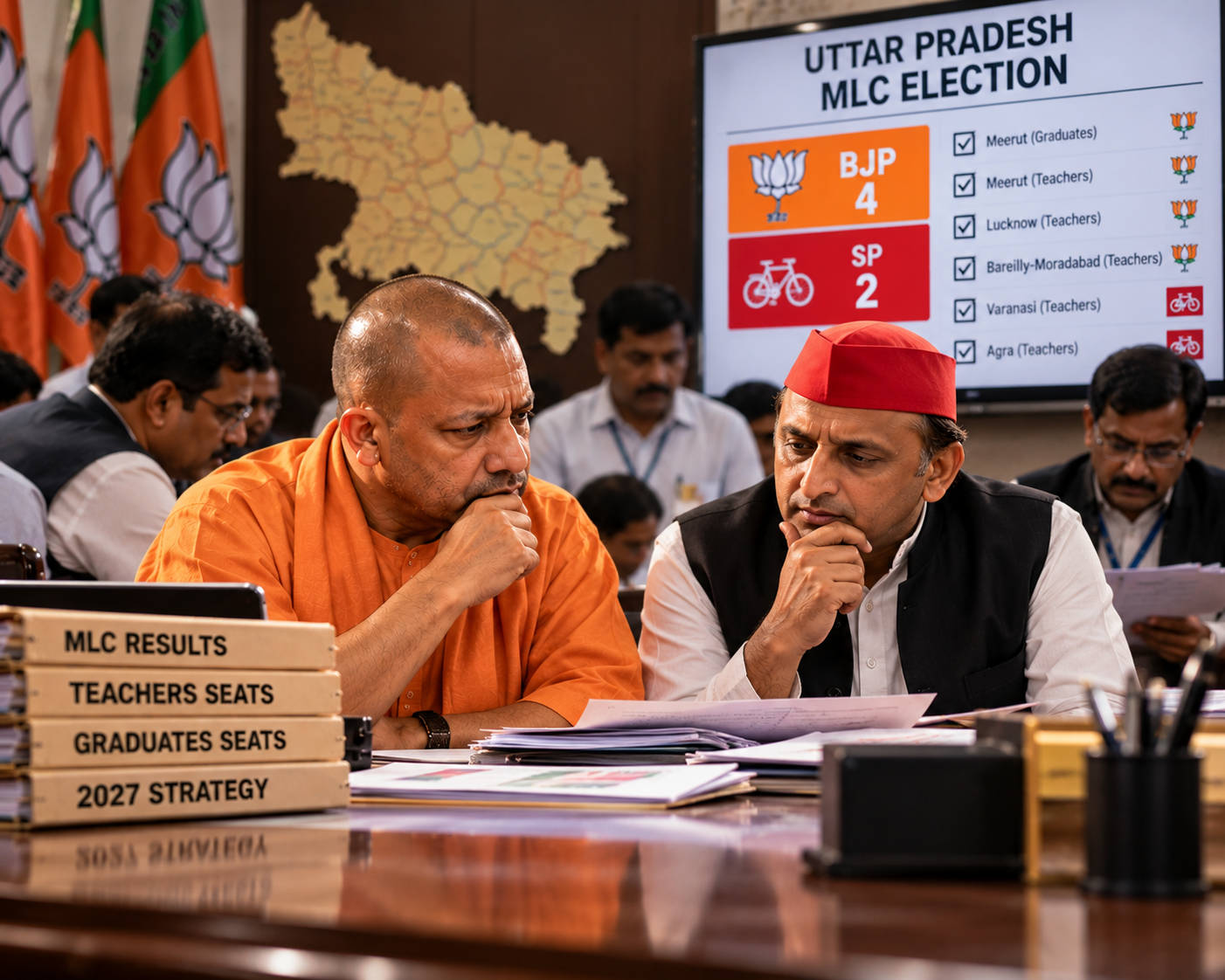 UP MLC Election Result: BJP की पकड़ कायम, SP की Teachers Seats में वापसी